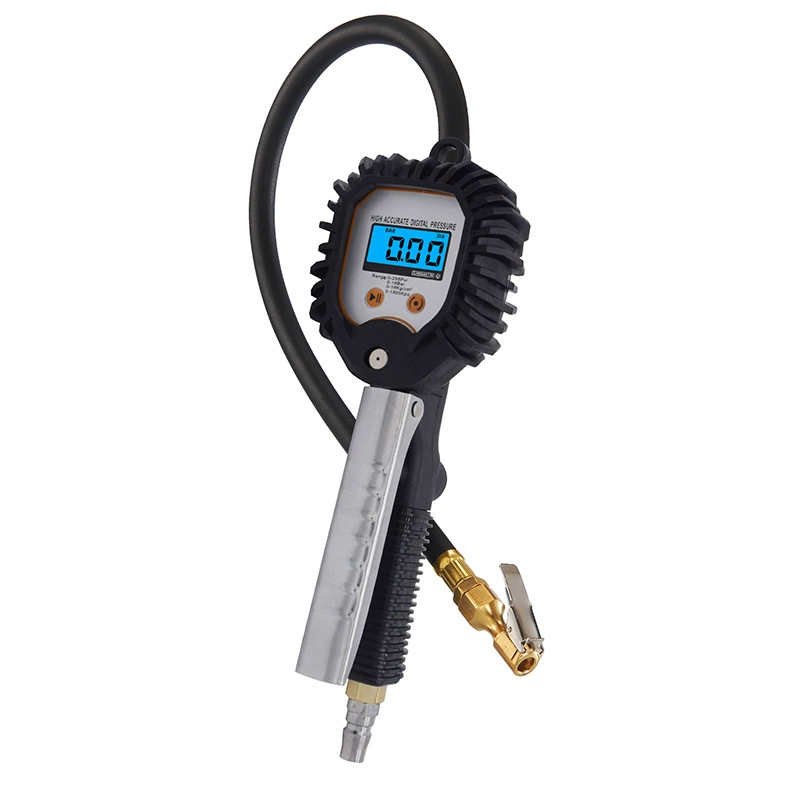 Đồng hồ đo áp suất lốp súng hơi có độ chính xác cao với đầu bơm hơi ô tô đo áp suất lốp màn hình hiển thị kỹ thuật số ngâm dầu cộng với đồng hồ đo áp suất đo áp suất lốp ô tô bộ đo áp suất lốp ô tô 
