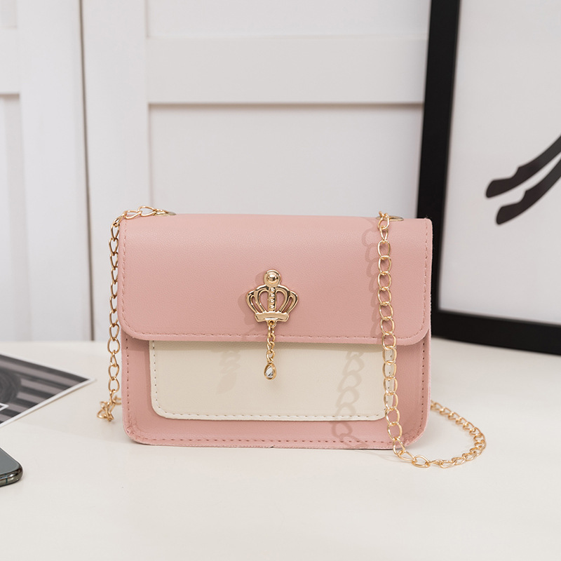 Pinkins interlayer Small bag female summer new pattern The single shoulder bag Fashionable and versatile Foreign style ma'am chain Messenger Small square bag