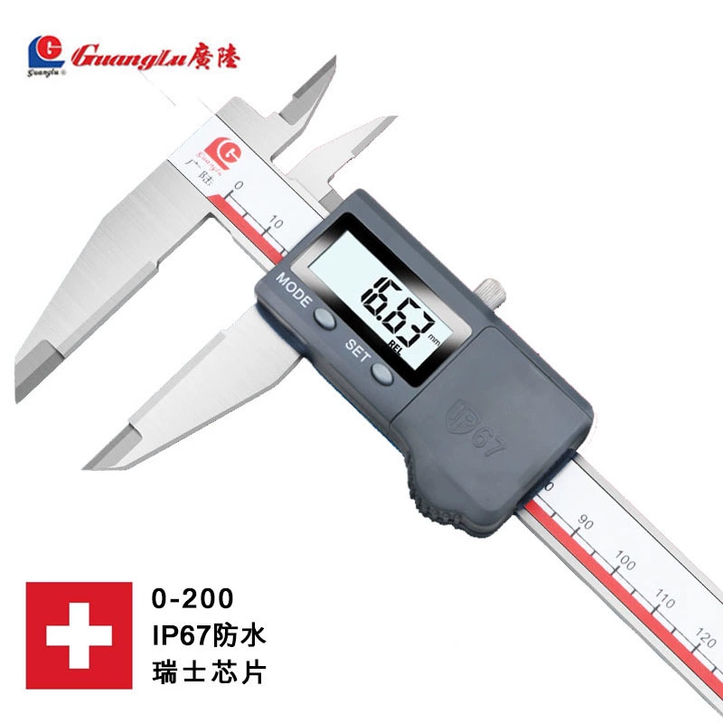 Quang Lộ Xuất xứ màn hình hiển thị kỹ thuật số Vernier Caliper 0-150mm 300mm chống thấm nước điện tử kỹ thuật số có độ chính xác cao thước cặp thước cặp thước kẹp vernier thước kẹp đo mm Thước kẹp điện tử