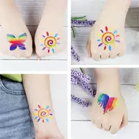 “10pcs Baby Shower 60mm Rainbow Tattoo Sticker Face Ta