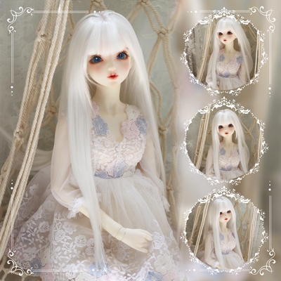 taobao agent Treasure BJD/SD doll 1/4 point of giant baby six -point wig ribbon silicon scalp soft silk fake fake hair spot