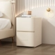 Bàn nhỏ đầu giường nhỏ đơn giản hiện đại màu kem sang trọng nhẹ sàn gỗ đặc cực hẹp miễn phí lắp đặt tủ đựng đồ bằng da