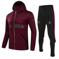 Настройка Джерси 正版21/22巴黎秋冬连帽夹克长袖训练服迪玛利亚出场足球服套装男