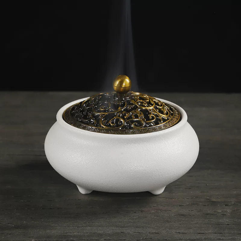@..Celadon Ceramic Spray Glaze Incense Burner Fragrant Stove