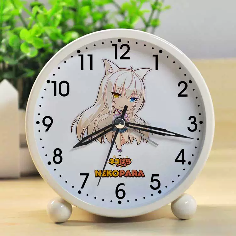 Будильник NEKOPARA аниме, светящийся бесшумный настольный будильник с мультяшным рисунком