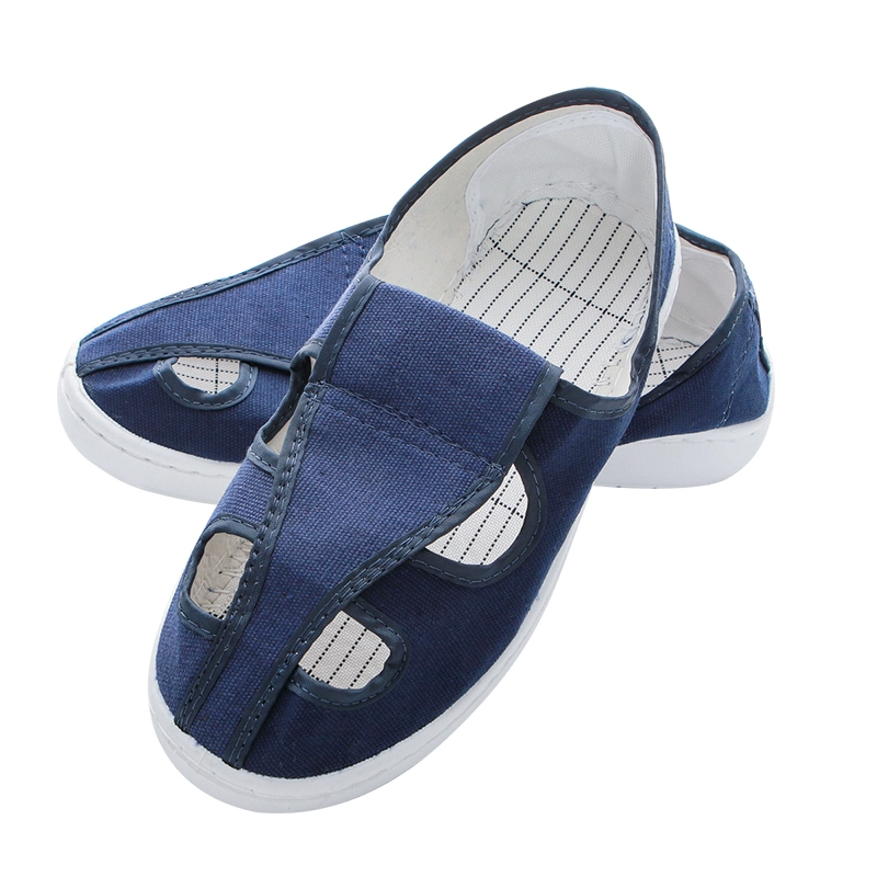 Giày chống tĩnh điện PU dày đế mềm mùa hè lưới thoáng khí không hôi chân nam nữ xưởng giày công sở giày bảo hộ không bụi 