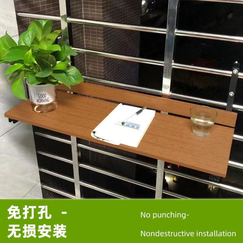 Quầy bar ban công kiểu Mỹ có thể gập lại cửa sổ lưu trữ bàn nhà treo ngoài trời đơn giản hiện đại giải trí quầy bar nhỏ bàn dài ghế gỗ