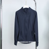 Navy blue stand -up collar