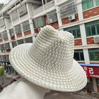 pearl fedora thickened new Panama new felt hat men's jazz h