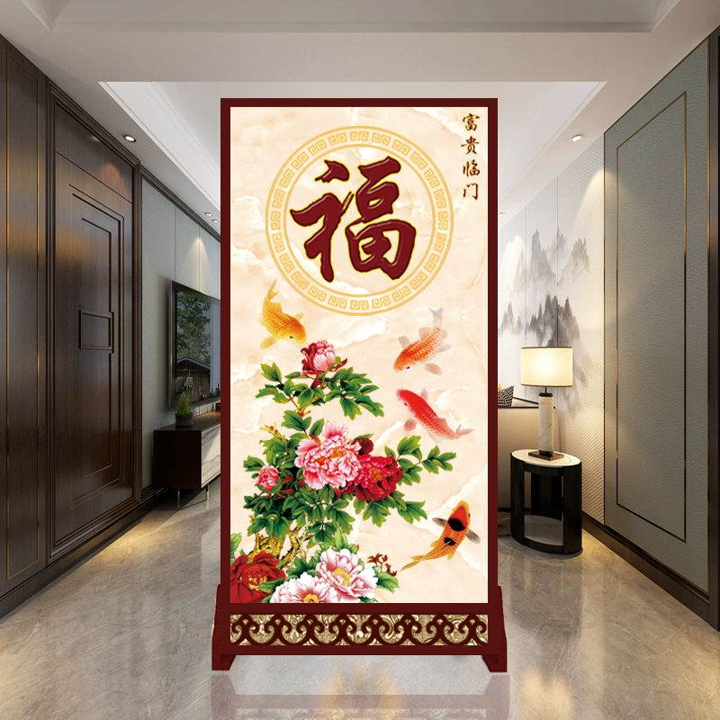 Tùy chỉnh 
            màn hình mới kiểu Trung Quốc vách ngăn lối vào phòng khách lối vào phòng ngủ đơn giản văn phòng hiện đại màn hình ghế gỗ nguyên khối hai mặt đơn giản vách ngăn nhà vệ sinh 