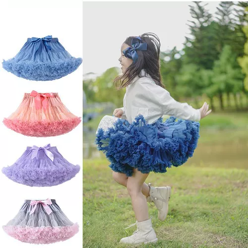 Детская юбка с твердым цветом сетка