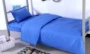 Ký túc xá sinh viên bông ba mảnh phù hợp với ~ màu xanh quilt bao gồm duy nhất mảnh màu xanh và trắng kẻ sọc tờ trường 1 mét giường đơn bộ chăn gối