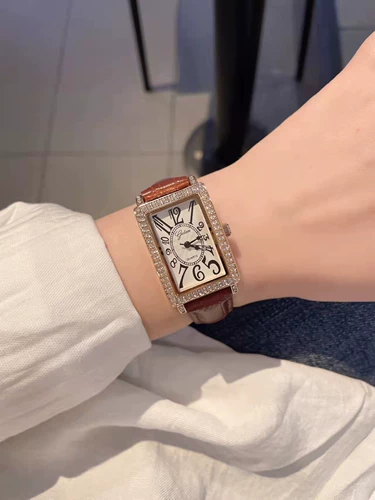 Сумка, водонепроницаемые швейцарские часы, квадратный циферблат, женские часы, изысканный стиль, яркий броский стиль