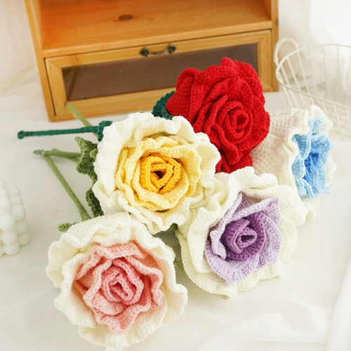 Плетеный трикотажный набор материалов, плетеная барсетка, «сделай сам», Таиланд, розы, букет