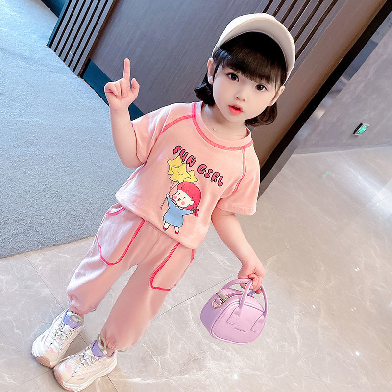 Korean Style Girls' Suit Summer Clothes Children's 2023 Summer New ...