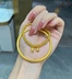 Vòng tay vàng 24K mới của Zhou Dafu 999 mạ vàng bạc phương pháp cổ xưa thừa kế mờ rắn món quà vòng tay Vòng đeo tay Clasp