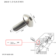 GW250 ống xả xe máy cách nhiệt bìa tấm cách nhiệt guard bolt phía trước giảm xóc ổn định phía trước ngã ba vít