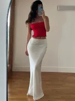 Tossy Elegant Casual Long Skirt Patchwork For Women Slim Par