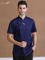 Синий топ с короткими рукавами