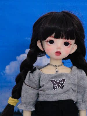 taobao agent Mifenbaby ghost horse Xiaopi BJD doll cute bubble sleeve set six -point clothes IMDA3.0 baby clothes
