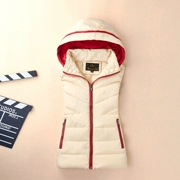 Giải phóng mặt bằng mùa thu đông mùa đông Thời trang Hàn Quốc cotton nữ có thể tháo rời cap vest ngắn vest sinh viên áo khoác thủy triều