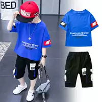 Quần áo trẻ em bé trai mùa hè 2019 mẫu mới hè đẹp trai đẹp trai thể thao ngắn tay phiên bản Hàn Quốc của trẻ em thủy triều - Phù hợp với trẻ em quần áo trẻ con