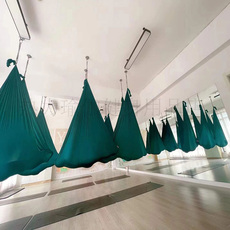 Воздушная Йога гамак 单色无拼接锦纶微弹布料空中瑜伽吊床家用反重力一片式固定盘吊床