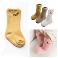 Детские осенние тонкие хлопковые носки для новорожденных, 0-1 лет, 6-12 мес.