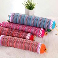 Kẹo gối cổ tử cung gối nhỏ hình trụ bông cũ thô vải kiều mạch vỏ gối sửa chữa bảo vệ cột sống cổ tử cung dễ mang theo