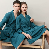 Áo choàng tắm nữ mùa hè mỏng sexy nightdress waffle couple áo ngủ nam mùa xuân và mùa thu yukata SPA dành cho người lớn đồ ngủ váy ngủ nam 