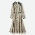Loạt nước Ozhi! Đầm voan in họa tiết cổ điển mỏng eo cao giữa váy a-line 20 xuân hè - A-Line Váy A-Line Váy