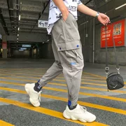 Quần siêu cháy quần nam giản dị Quần hip hop Quần yếm nam thương hiệu thủy triều lỏng lẻo phiên bản Hàn Quốc của xu hướng quần chùm