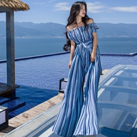 Váy phong cách Thái Lan Váy boho Váy gió Hawaii Đông Nam Á mặc đi biển - Váy dài đầm voan dài