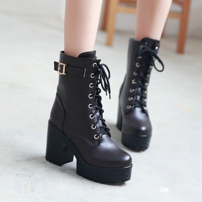 taobao agent Martens, demi-season high boots, high low boots platform, 2023 collection