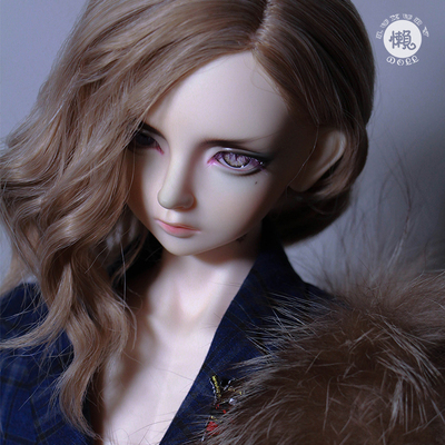 taobao agent Lazy baby BJD wig 4 3-point giant baby girl SD uncle, long curls of hair-European aristocracy-brown gold