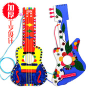 Trắng trống guitar gỗ mẫu giáo tự chế nhạc cụ trẻ em handmade gói nguyên liệu cha mẹ và con diy đồ chơi sáng tạo