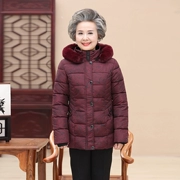 Bà già mùa đông dày mẹ xuống áo khoác bông bà ngoại mùa đông ấm áp ông già áo bông 60-70-80 tuổi