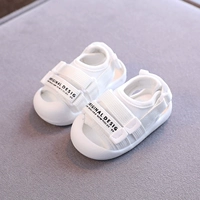 Летние детские сандалии, нескользящая детская детская сумка для раннего возраста, белая обувь, 1-2 лет, мягкая подошва