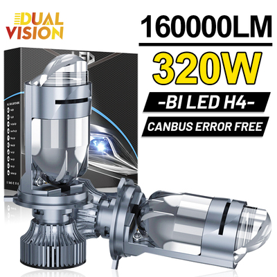 [H4 LED Projector Mini Lens Auto H4 LED Headlight Bulb Kit Co]