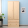 Tủ quần áo gỗ thông tùy chỉnh tủ quần áo gỗ lớn lưu trữ hai cửa năm tủ tùy chỉnh tủ quần áo đơn giản - Buồng tủ quần áo gỗ công nghiệp
