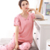 Đồ ngủ phụ nữ mùa hè cotton quần ngắn tay phù hợp với mùa hè ladies XL trung niên mẹ cotton phần mỏng dịch vụ nhà Giống cái