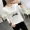 Mùa thu mới 2018 phiên bản Hàn Quốc của quần áo rộng mút hoang dã mm XL Áo sơ mi nữ tay dài áo phông trơn