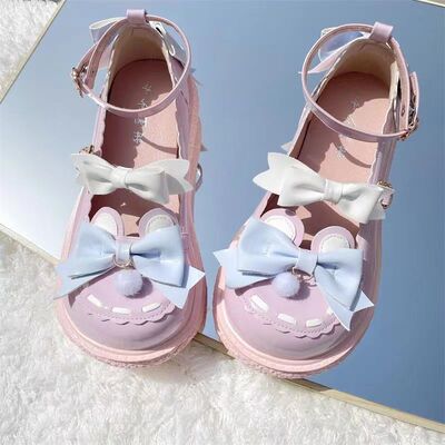 taobao agent Footwear, autumn suitable with a skirt platform, cute Japanese student pleated skirt, 2022 collection, Lolita style