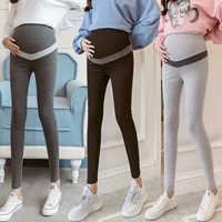 Phụ nữ mang thai quần legging mùa thu thường mang thai quần dài thời trang hoang dã mẹ mang thai mặc quần mùa thu nâng quần - Phụ nữ mang thai quần / quần bụng quan ao bau