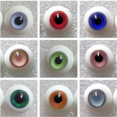 taobao agent 16mm glass eyeball eye pattern semi -circular flat bottom BJD/4 minutes 50 Ye Luoli 3 points 60cm night loli doll eyes