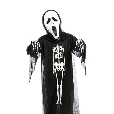 taobao agent Halloween Children COS Costume Makeup Dance Club Men and Women Skeleton Skeleton Ghost Clothing Horror Terror Mask Ghost