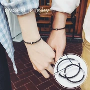 Cặp đôi vòng tay có thể in chữ retro dây da nam và nữ một đôi mẫu Sinh viên Hàn Quốc đơn giản xu hướng tay hoang dã