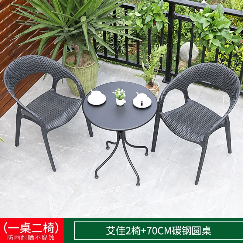 Ban công bàn trà kết hợp bàn ghế ngoài trời sân vườn giải trí internet ngoài trời người nổi tiếng sân thượng bộ ba món ban công gấp 