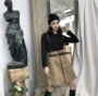 Hàn quốc ulzzang Harajuku bf gió retro dây đeo ăn mặc hoang dã mỏng Một từ váy dây kéo vành đai khóa váy váy thủy triều chan vay chu a