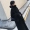 Áo len phổ biến 2018 dành cho nữ màu đen siêu dài trên đầu gối hình chiếc áo khoác len lỏng lẻo Hepburn